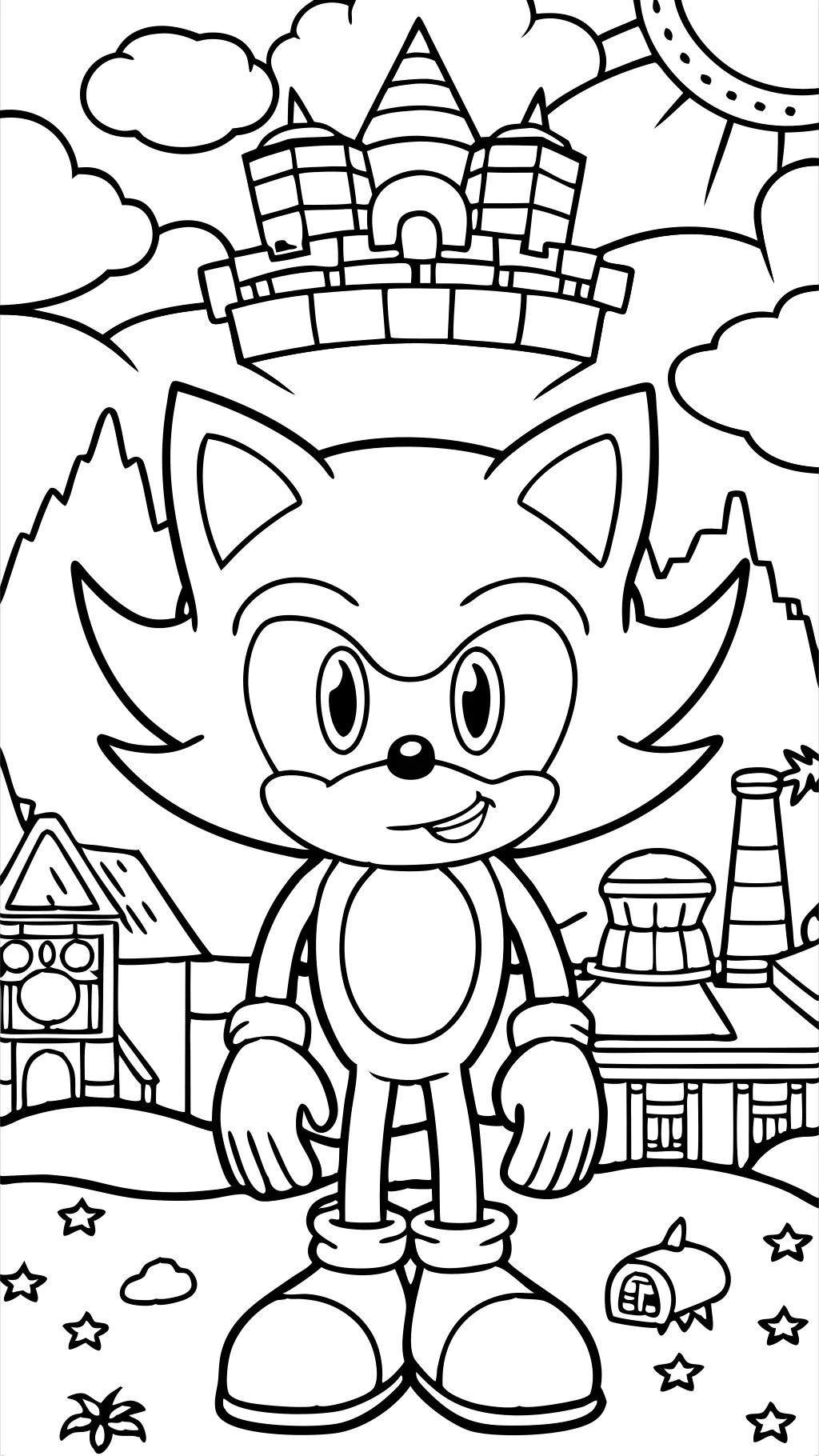 Sonic Prime Coloring Pages imprimible